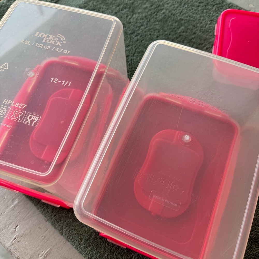 Lock & Lock Pink Food Storage Container Set of 11 - Picture 14 of 14